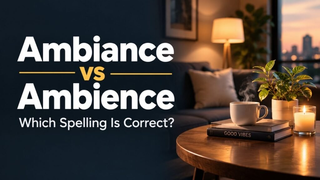 Ambiance vs Ambience: Which Spelling Is Correct?