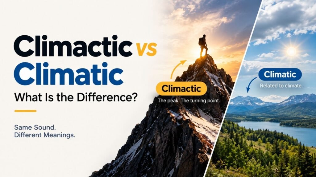 Climactic vs Climatic: What Is the Difference?