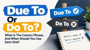 Due To Or Do To: What Is The Correct Phrase, And When Should You Use Each One?