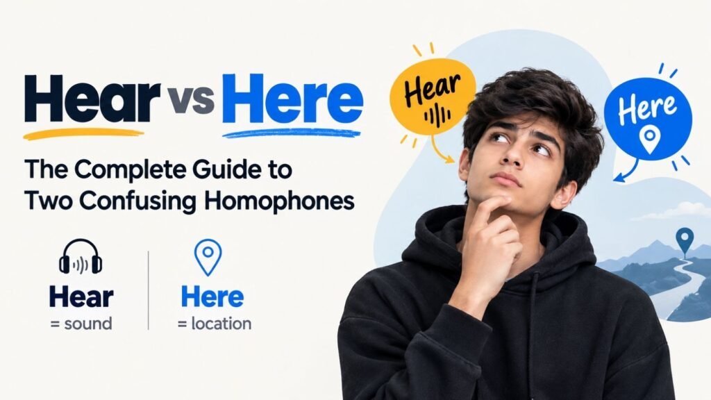 Hear vs Here: The Complete Guide to Two Confusing Homophones