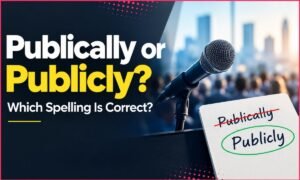Publically or Publicly: Which Spelling Is Correct?