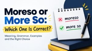 Moreso or More So: Which One Is Correct?
