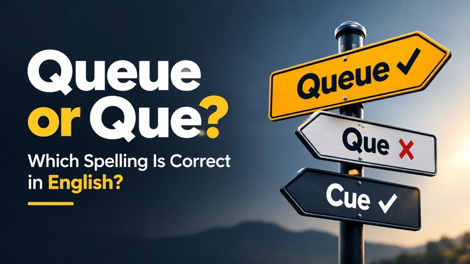 Queue or Que: Which Spelling Is Correct in English?