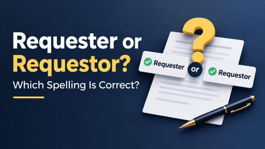 Requester or Requestor: Which Spelling Is Correct?