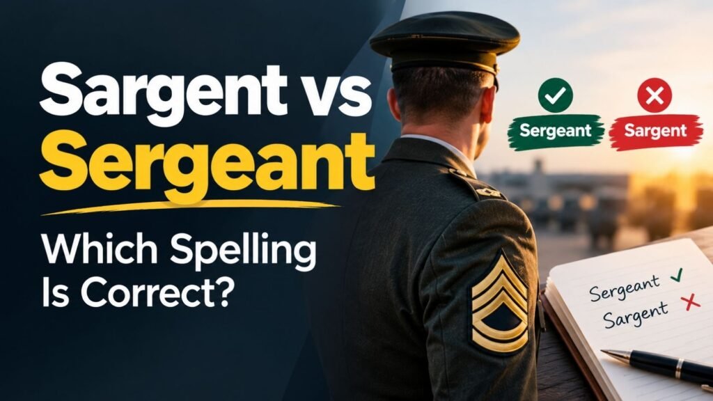 Sargent vs Sergeant: Which Spelling Is Correct?