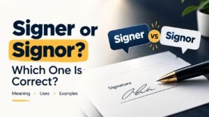Signer or Signor: Which One Is Correct?